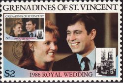 1986-07-18 Grenadines St Vincent Royal Wedding Card FDC (78942)