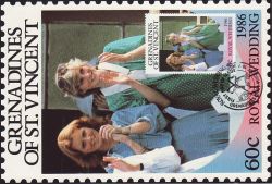 1986-07-18 Grenadines St Vincent Royal Wedding Card FDC (78943)