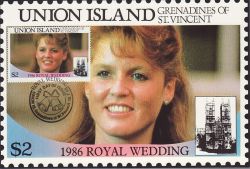 1986-07-18 Union Island Royal Wedding Stamp Card FDC (78945)