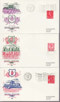 1969-02-26 Regional Definitive Stamps x6 FDC (79052)