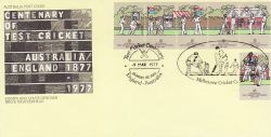 1977-03-09 Australia Cricket Stamps FDC (79082)