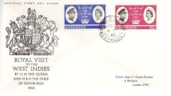 1966-02-04 Barbados Royal Visit Stamps FDC (79106)