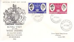 1966-02-04 Bahamas Royal Visit Stamps FDC (79108)