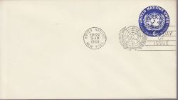 1958-09-22 United Nations 4c Postal Stationary FDC (79182)