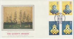 1990-04-10 Queen Award Stamps Folkestone PPS FDC (79323)