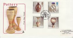 1987-10-13 Studio Pottery Stamps St Ives FDC (79361)