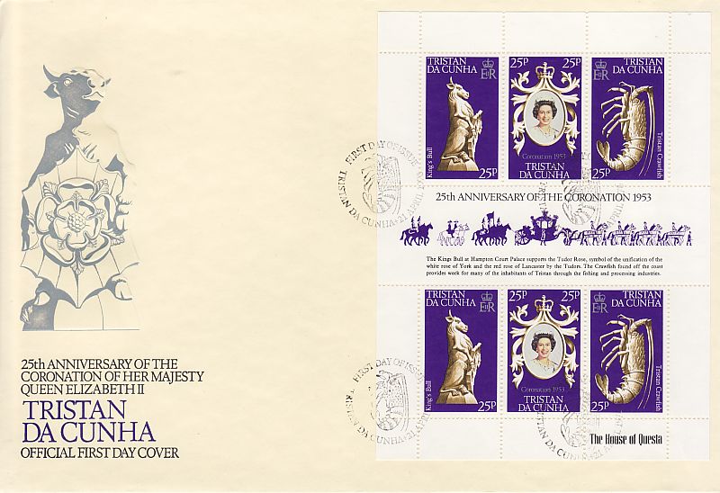 1978-04-21 Tristan da Cunha Coronation Stamps M/S FDC (79412)