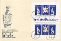 1978-06-02 South Georgia Coronation Stamps M/S FDC (79416)