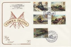 1985-01-22 Famous Trains Stamps Kings Cross FDC (79447)