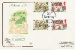 1986-06-17 Medieval Life Gutter Stamps London WC2 FDC (79451)