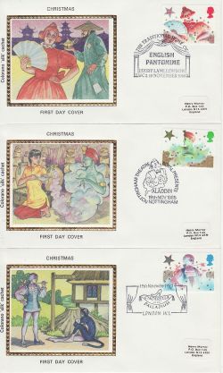 1985-11-19 Christmas Stamps x 5 Colorano Silk FDC (79509)