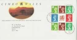 1992-02-25 Wales Bklt Stamps Cardiff FDC (79582)