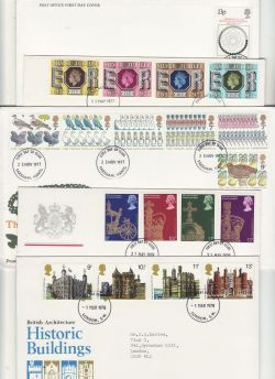 1977-79 Bulk Buy GB First Day Covers x10 (79611)