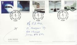 2002-05-02 Airliners Stamps Heathrow FDC (79646)
