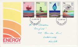1978-01-25 Energy Stamps Kings Lynn FDC (79734)