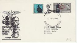 1965-09-01 Lister Centenary Stamps Phos London FDC (79794)