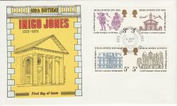 1973-08-15 Inigo Jones Stamps Newmarket FDC (79836)