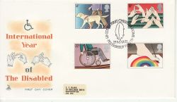 1981-03-25 Year of Disabled Cheshire Home FDC (79853)