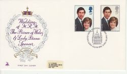 1981-07-22 Royal Wedding Stamps London EC FDC (79855)