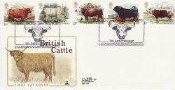 1984-03-06 Cattle Stamps Stoneleigh FDC (79884)