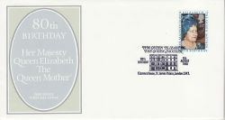 1980-08-04 Queen Mother Clarence House SW1 FDC (79896)