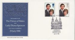 1981-07-22 Royal Wedding Stamps St Paul's EC4 FDC (79907)