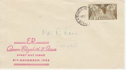 1953-11-09 Bermuda ½d Stamp FDC (79917)