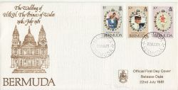 1981-07-22 Bermuda Royal Wedding Stamps FDC (79927)