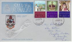 1977-02-07 Bermuda Silver Jubilee Stamps FDC (79928)