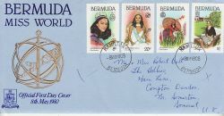 1980-05-08 Bermuda Miss World Stamps FDC (79929)