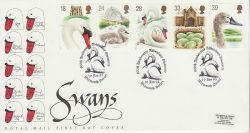 1993-01-19 Swans Abbotsbury Swannery FDC (79968)