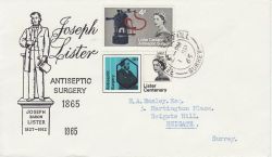 1965-09-01 Lister Centenary Stamps Reigate cds FDC (80000)