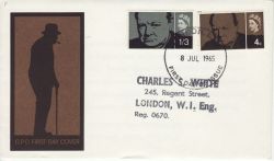 1965-07-08 Churchill Stamps London EC FDC (80005)