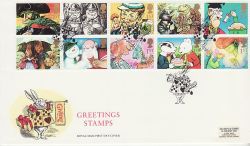 1993-02-02 Greetings Stamps Daresbury FDC (80033)