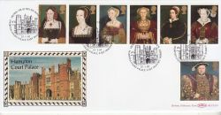1997-01-21 Henry VIII Hampton Court Silk FDC (80125)
