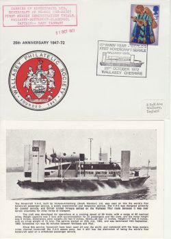 1972-10-28 Hovercraft Service Wallasey Carried Souv (80167)