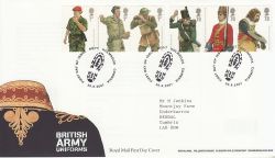 2007-09-20 Army Uniforms Stamps Boot FDC (80205)
