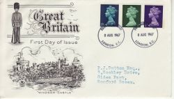 1967-08-08 Definitive Stamps London FDC (80242)