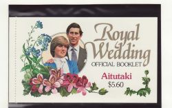Aitutaki 1981 Royal Wedding $5.60 Stamp Booklet (80353)