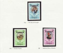 Barbuda 1981 Royal Wedding Stamps MNH (80378)