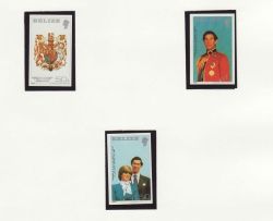 Belize 1981 Royal Wedding Stamps Imperforate MNH (80402)