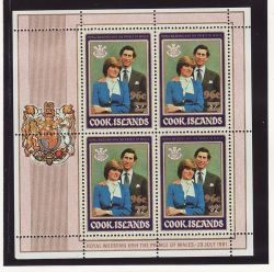 1983 Cook Islands R Wedding 96c Surcharged M/S (80527)