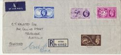 1949-11-14 KGVI UPU Stamps UK to Australia (80573)
