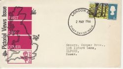 1966-05-02 Landscapes Stamp London FDC (80580)