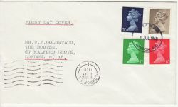 1968-07-01 Definitive Stamps London FDC (80599)