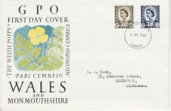 1968-09-04 Wales Definitive Stamps Cardiff FDC (80609)