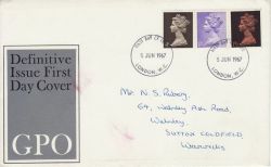 1967-06-05 Definitive Stamps London FDC (80632)