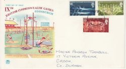 1970-07-15 Commonwealth Games Stamps Darlington FDC (80675)