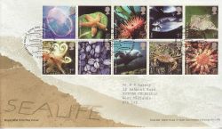 2007-02-01 Sea Life Stamps T/House FDC (80707)