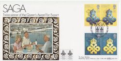 1990-04-10 Queen Award Stamps SAGA Folkestone FDC (80761)